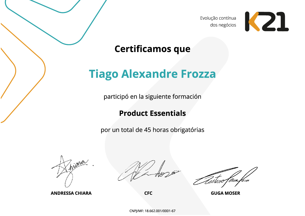 Certificado K21
